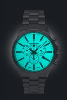 Preview: Bauhaus Aviation Herrenuhr Quarz Chronograph mit Titan-Gliederarmband